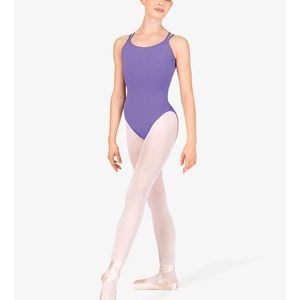 Capezio Strappy Camisole Leotard, Amethyst, M